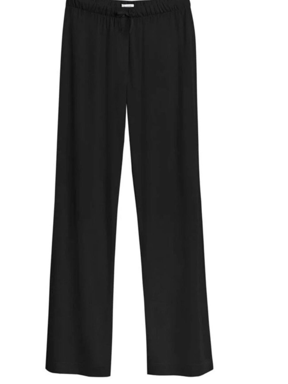 Cuyana Black Organic Pima Classic Pant